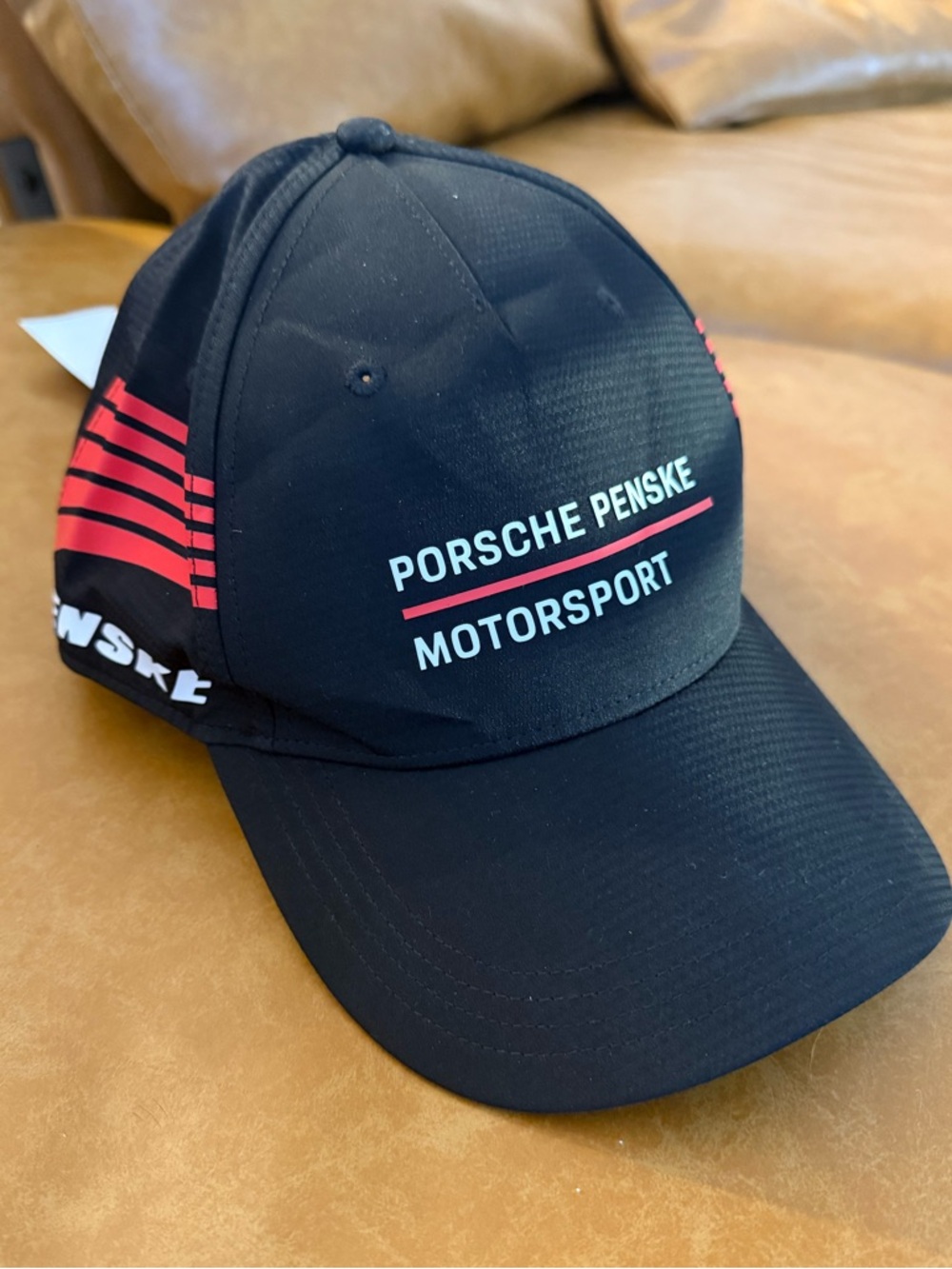 Porsche Design Black Cap with Red Motorsport Accents